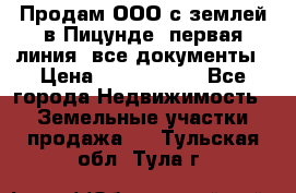 Продам ООО с землей в Пицунде, первая линия, все документы › Цена ­ 9 000 000 - Все города Недвижимость » Земельные участки продажа   . Тульская обл.,Тула г.